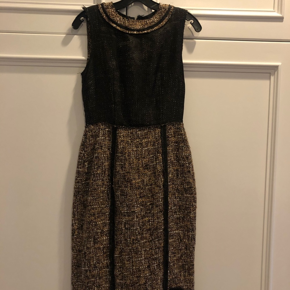 D&G Dolce & Gabanna tweed knee length shift dress